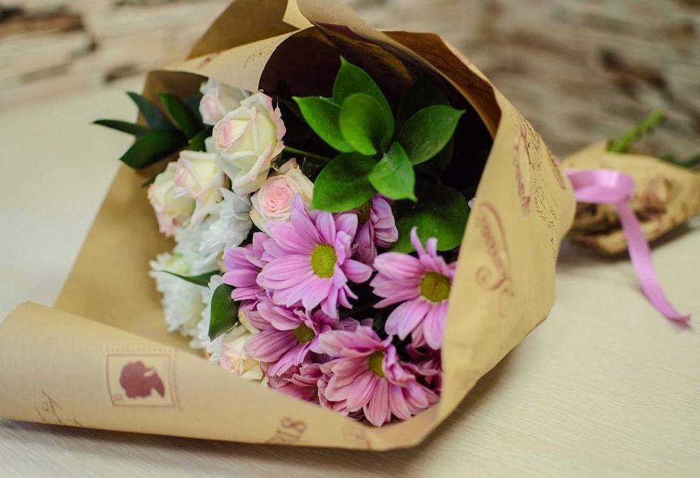 Букет цветов из: Розы и Хризантемы в Пучежи