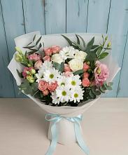 Букет цветов из:  Розы, Лизиантусы и Хризантемы в Пучежи