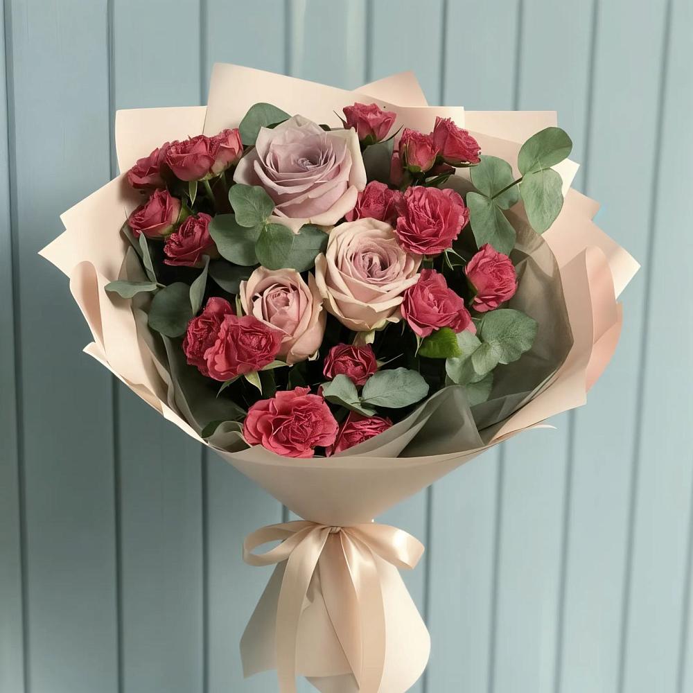 Букет цветов из: Гвоздики и Розы в Пучежи