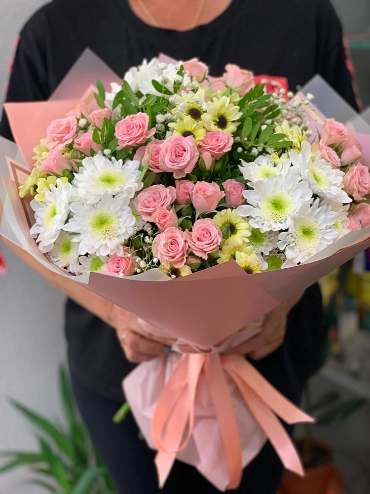 Букет цветов из: Розы и Хризантемы в Пучежи