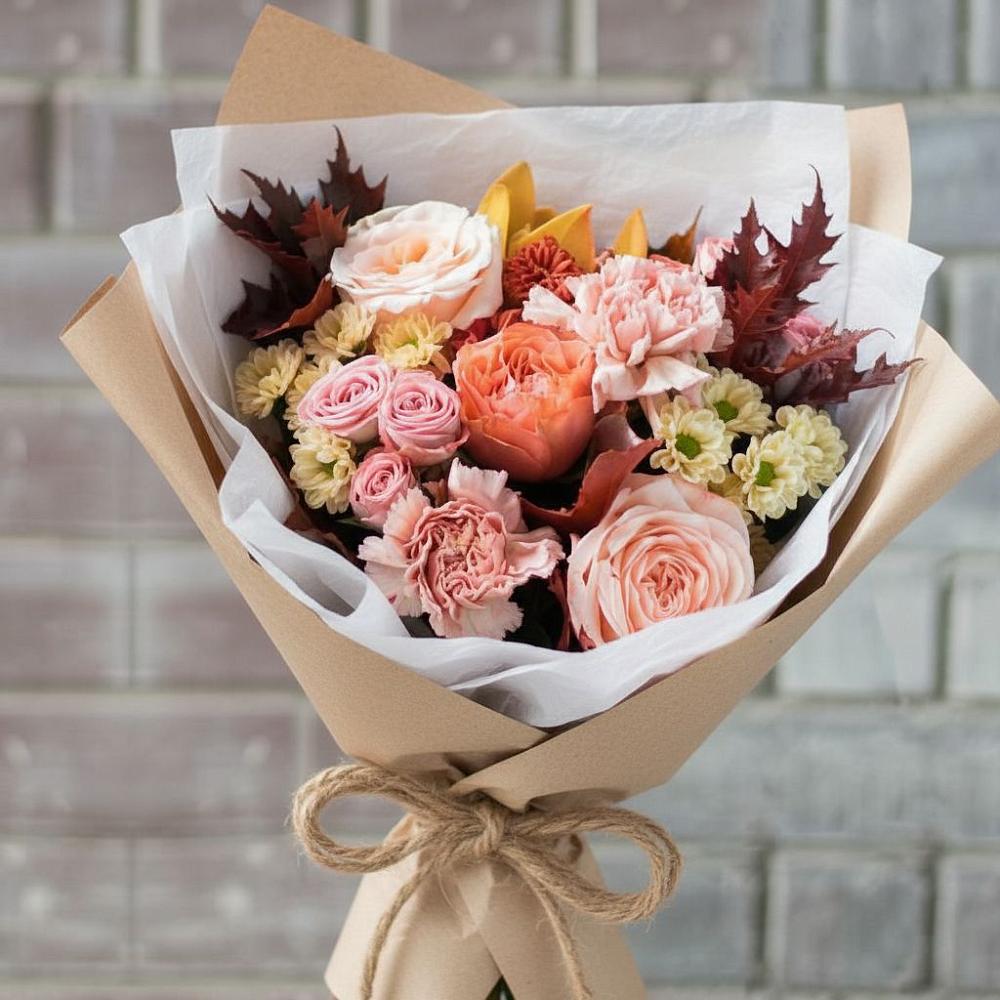 Букет цветов из: Гвоздики, Хризантемы и Розы в Пучежи