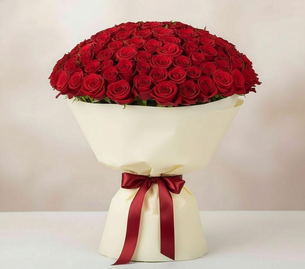 Букет 101 Красная роза Милано в Пучежи