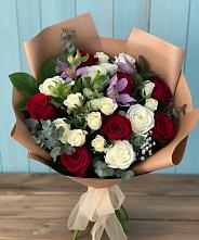 Букет цветов из:  Розы и Альстромерии в Пучежи