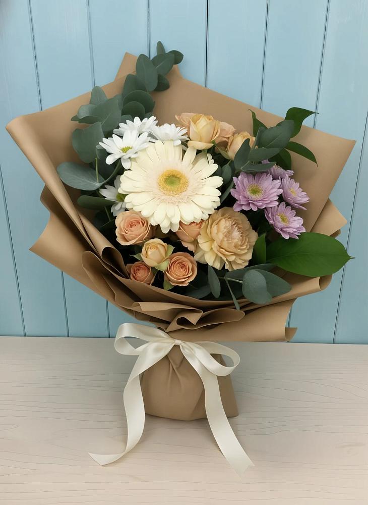 Букет цветов из: Герберы и Хризантемы в Пучежи