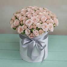 Цветочная композиция из Розы в шляпной коробке в Пучежи