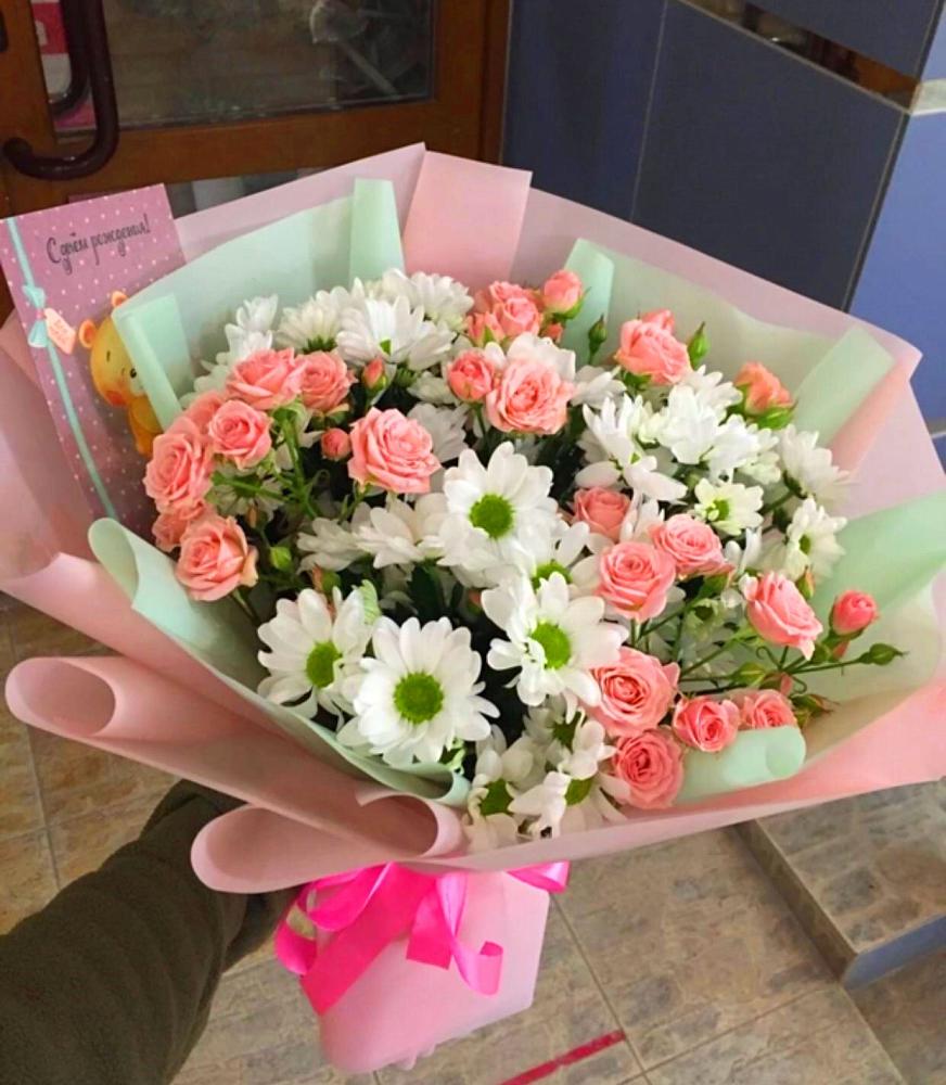 Букет цветов из: Розы и Хризантемы в Пучежи