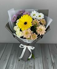 Букет цветов из:  Розы, Герберы и Хризантемы в Пучежи