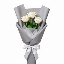 Букет 3 белые розы в Пучежи