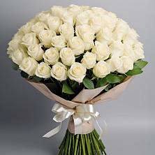 Букет 101 беля роза Белоснежка в Пучежи