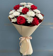 Букет цветов из:  Розы и Хризантемы в Пучежи