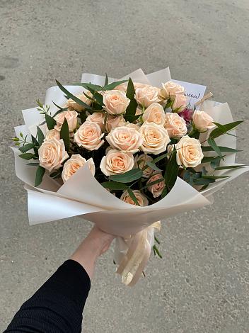 Букет Кремовые розы Латте в Пучежи