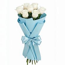 Букет 7 белых роз Проуд в Пучежи