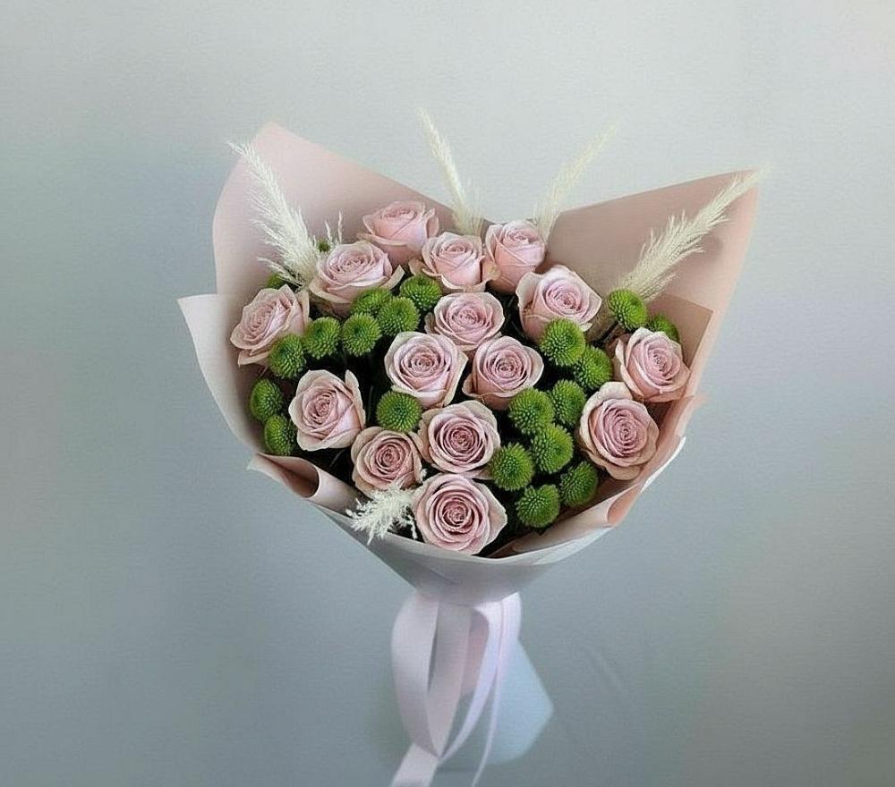 Букет цветов из: Розы и Хризантемы в Пучежи