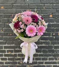 Букет цветов из:  Герберы и Хризантемы в Пучежи