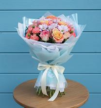 Букет цветов из:  Хризантемы и Розы в Пучежи