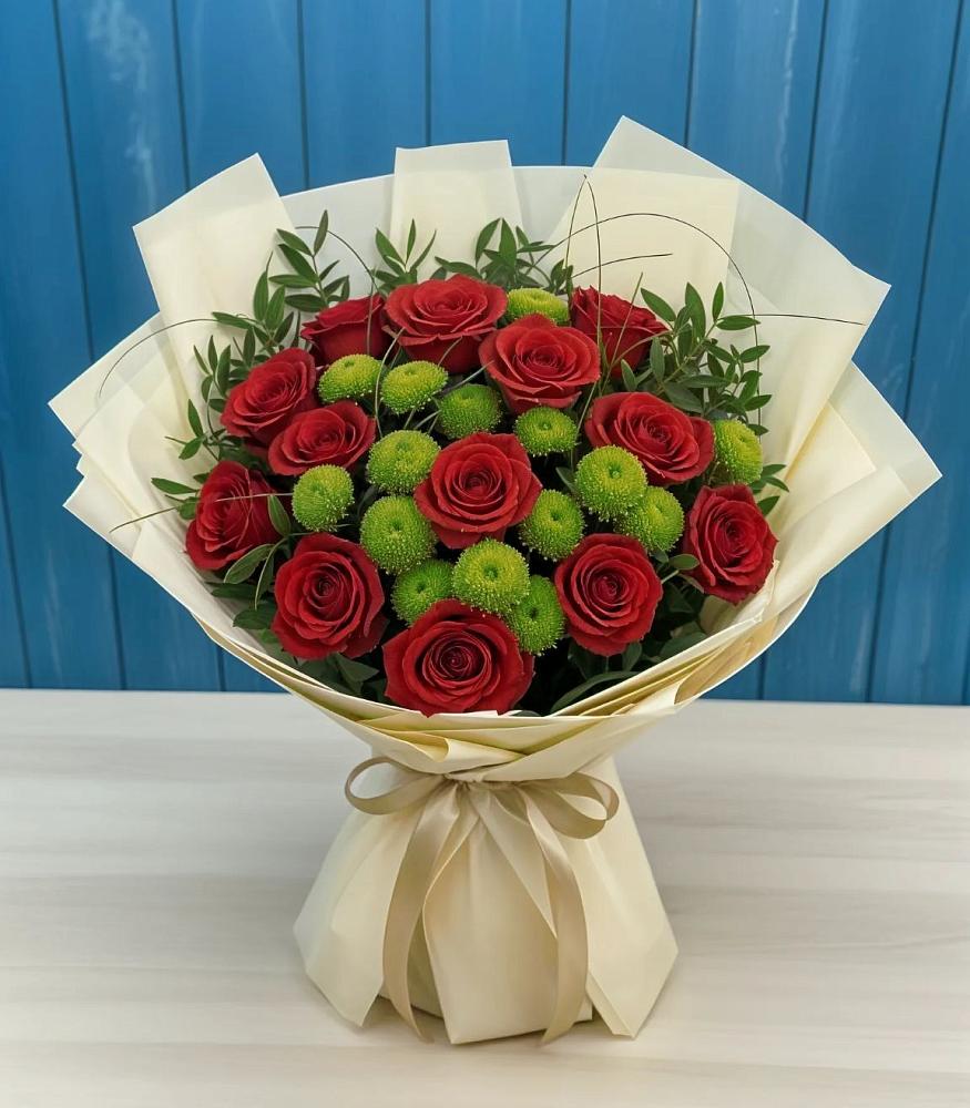 Букет цветов из: Розы и Хризантемы в Пучежи