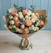 Букет цветов из:  Альстромерии и Розы #REPLACE_PRED# Пучежи